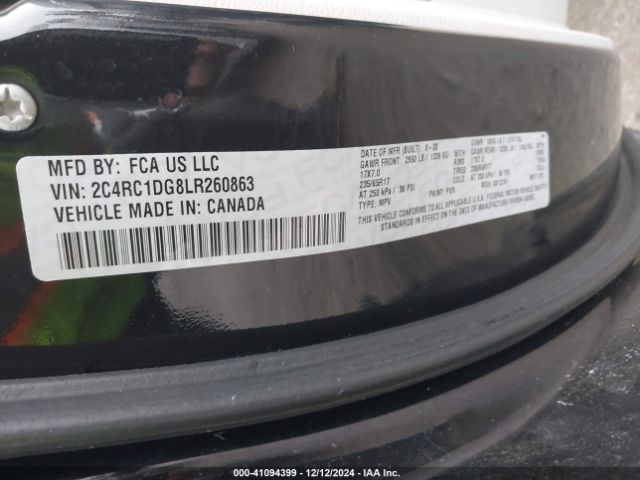 2C4RC1DG8LR260863 Chrysler Voyager Lxi