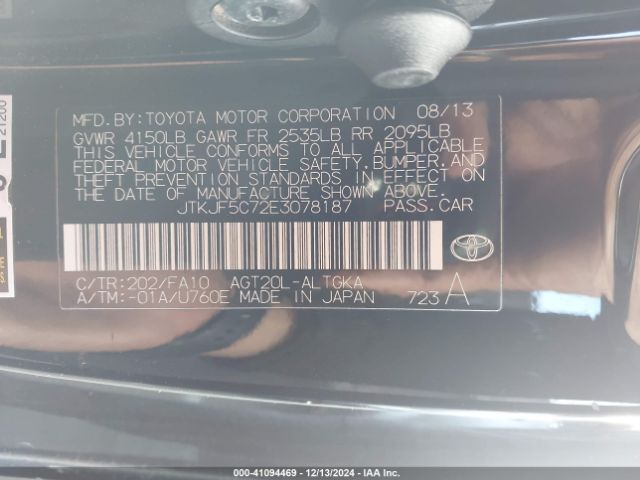 JTKJF5C72E3078187 Scion TC