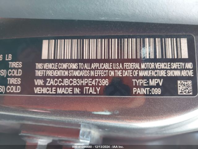 ZACCJBCB3HPE47396 Jeep Renegade Trailhawk 4x4