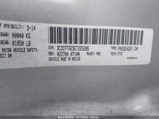 2014 FIAT 500E 3C3CFFGE5ET225285 Photo 8