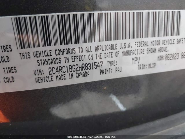 2C4RC1BG2HR831547 Chrysler Pacifica Touring-l