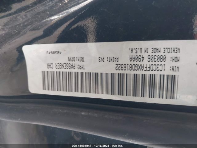 1C3CDFFAXGD816922 Dodge Dart Sxt Sport Blacktop