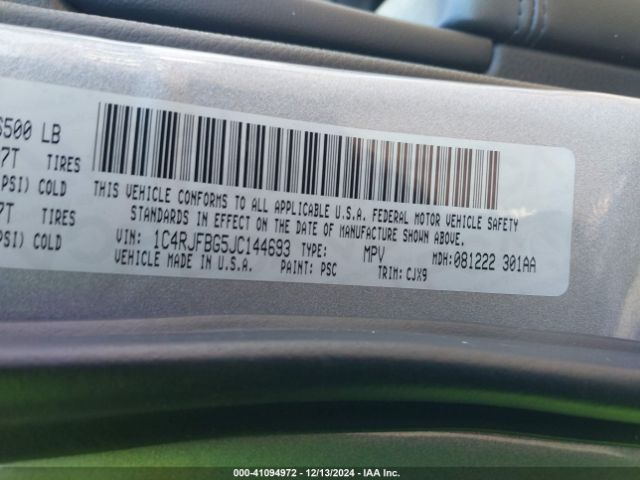 1C4RJFBG5JC144693 Jeep Grand Cherokee Limited 4x4