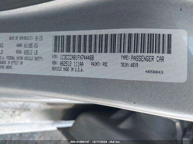 1C3CCCAB1FN744468 Chrysler 200 Limited