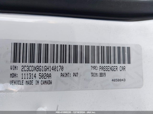2C3CDXBG1GH140170 Dodge Charger Se