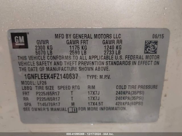 1GNFLEEK4FZ140637 Chevrolet EQUINOX LS
