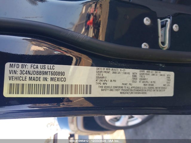 Jeep Compass Latitude 4x4 2021 3C4NJDBB9MT600890 Image 9