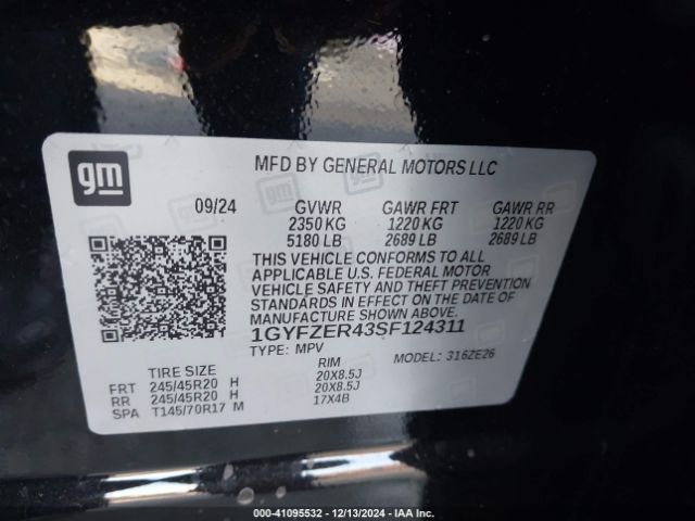 1GYFZER43SF124311 Cadillac Xt4 Fwd Sport