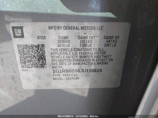 1G1RB6S56JU155619 Chevrolet Volt Premier