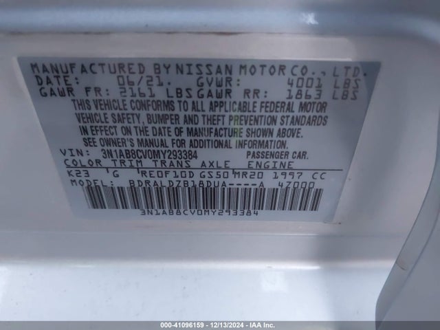 3N1AB8CV0MY293384 Nissan Sentra Sv Xtronic Cvt