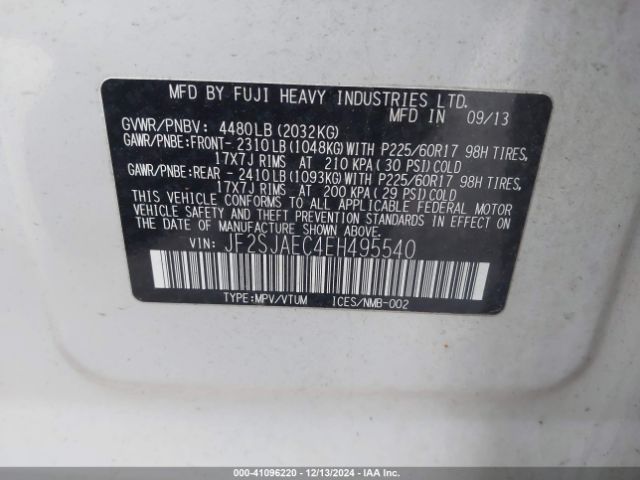 JF2SJAEC4EH495540 Subaru Forester 2.5i Premium