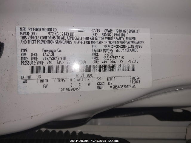 Ford Focus Titanium 2015 1FADP3N28FL357898 Image 9