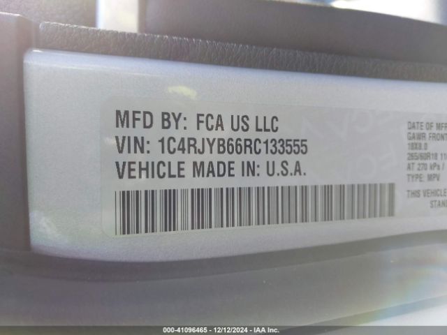 1C4RJYB66RC133555 Jeep Grand Cherokee 4xe