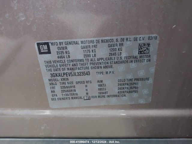 3GKALPEV5JL323543 GMC Terrain Slt