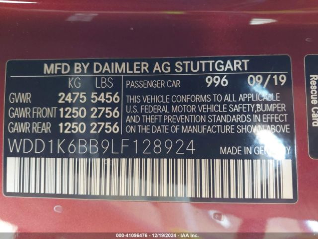 WDD1K6BB9LF128924 Mercedes-Benz Amg E 53 4matic