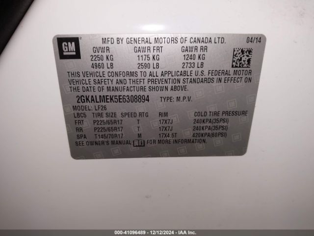 2GKALMEK5E6308894 GMC Terrain Sle-1
