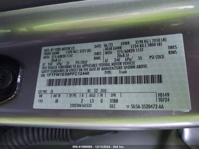 Ford F-150 Xl 2023 1FTFW1E59PFC12440 Image 9