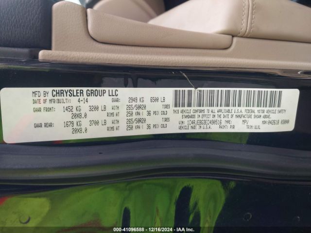 1C4RJEBG3EC490516 Jeep Grand Cherokee Limited
