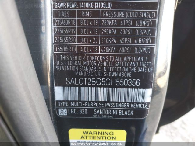 SALCT2BG5GH550356 Land Rover Discovery Sport Hse Lux