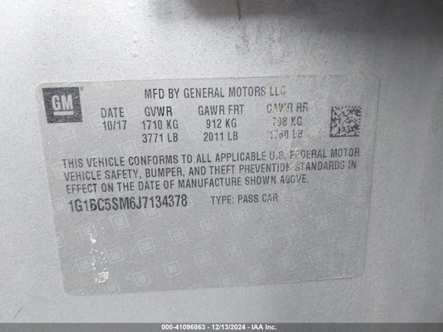 Chevrolet Cruze Ls Auto 2018 1G1BC5SM6J7134378 Image 9