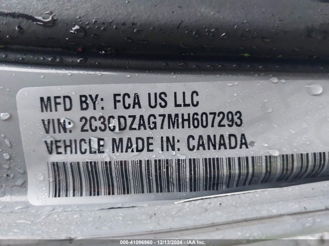 Dodge Challenger Sxt 2021 2C3CDZAG7MH607293 Image 17