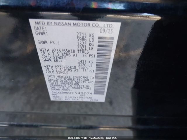 5N1AL0MN4FC549074 Infiniti QX60