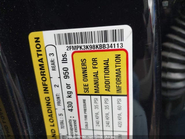 Ford Edge Titanium 2019 2FMPK3K98KBB34113 Image 9