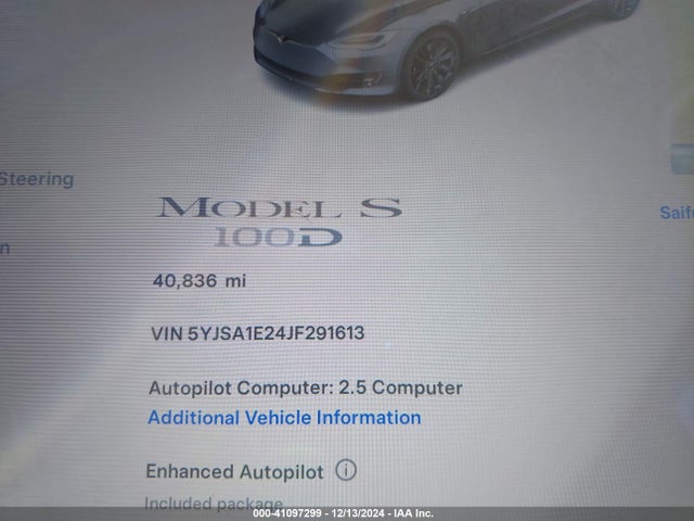 Tesla Model S 100d/75d/p100d 2018 5YJSA1E24JF291613 Image 15