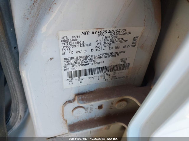 Ford F-250 Xl 2015 1FT7W2B62FEB06813 Image 9
