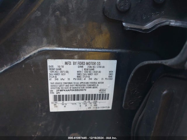 2FMPK4AP0KBB28070 Ford EDGE ST