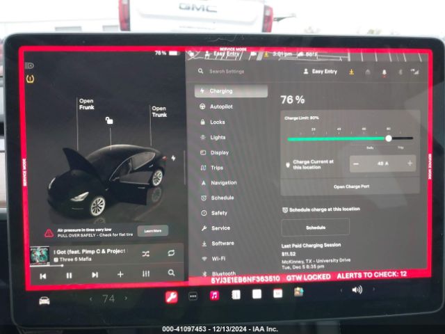 5YJ3E1EB6NF363510 Tesla Model 3 Long Range Dual Motor All-wheel Drive
