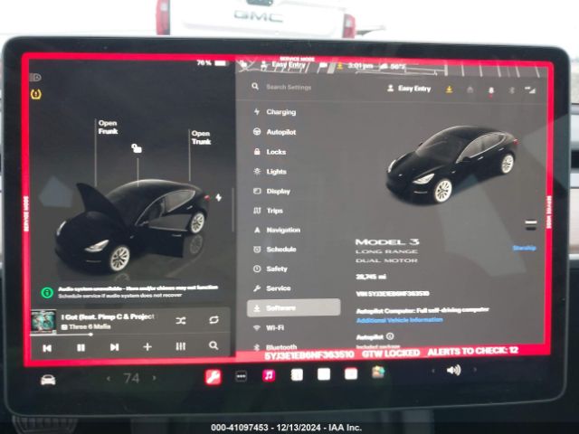 5YJ3E1EB6NF363510 Tesla Model 3 Long Range Dual Motor All-wheel Drive