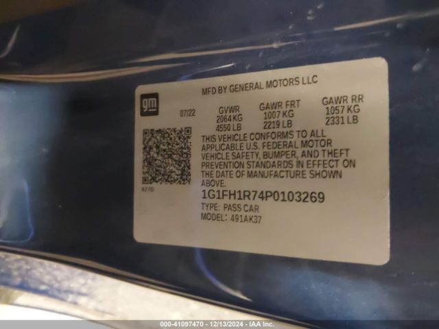1G1FH1R74P0103269 Chevrolet Camaro Rwd  2ss