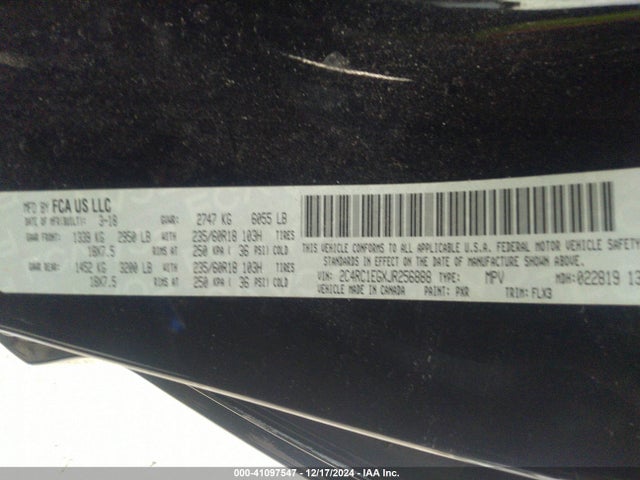 Aukcja sprzedaży 2018 Chrysler Pacifica Touring L Plus, vin: 2C4RC1EGXJR256888, numer aukcji: 41097547