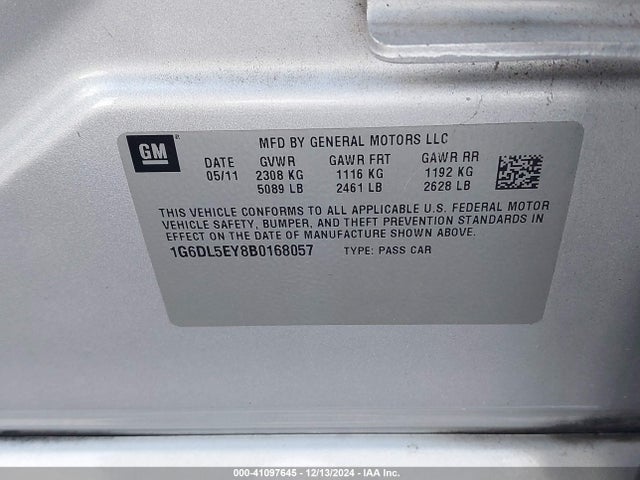 2011 CADILLAC CTS 1G6DL5EY8B0168057 Photo 8
