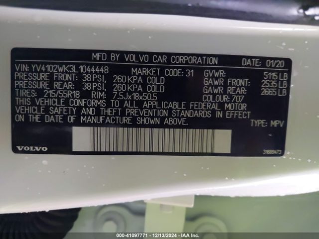 YV4102WK3L1044448 Volvo V60 Cross Country T5