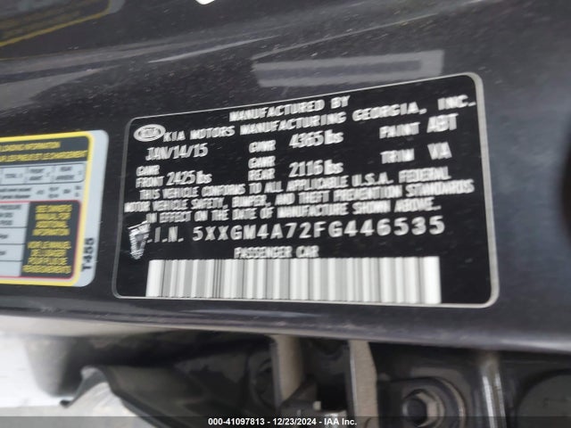 KIA Optima Lx 2015 5XXGM4A72FG446535 Image 9