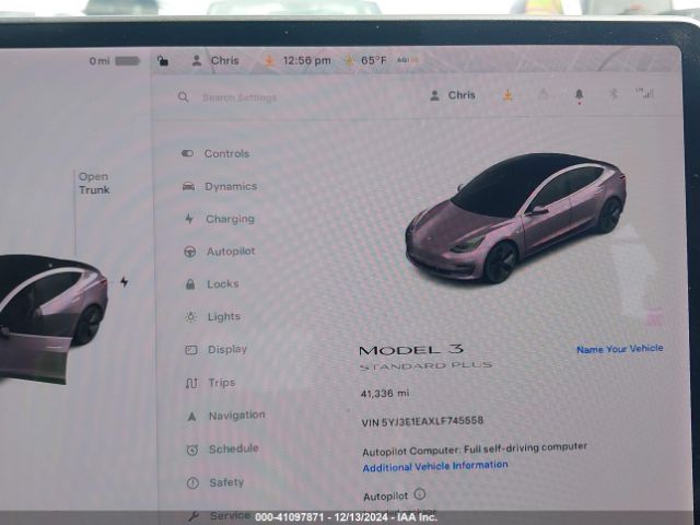 5YJ3E1EAXLF745558 Tesla Model 3 Standard Range Plus Rear-wheel Drive/standard Range Rear-wheel Drive
