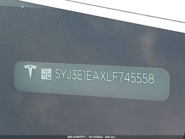5YJ3E1EAXLF745558 Tesla Model 3 Standard Range Plus Rear-wheel Drive/standard Range Rear-wheel Drive
