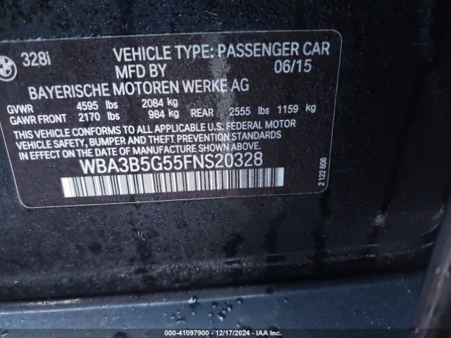 WBA3B5G55FNS20328 BMW 328i Xdrive