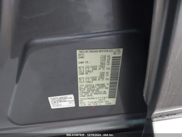 5N1AZ2MG9HN177797 Nissan Murano Platinum