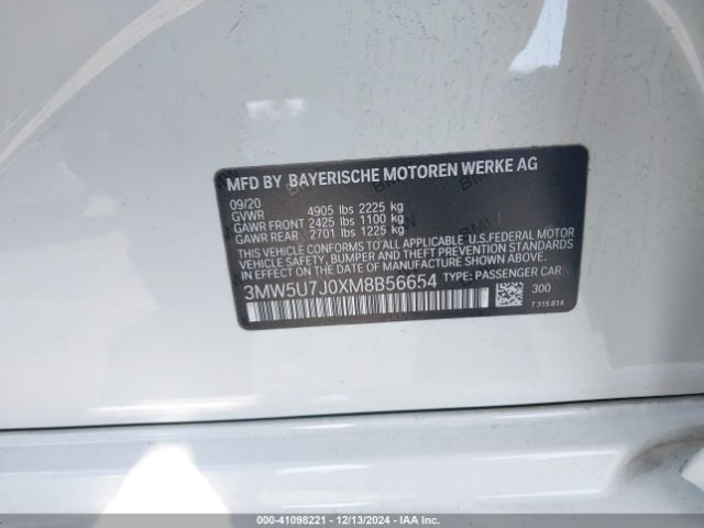 3MW5U7J0XM8B56654 BMW 3 Series M340i