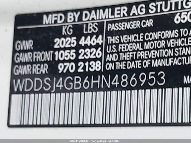 WDDSJ4GB6HN486953 Mercedes-Benz CLA 250 4MATIC