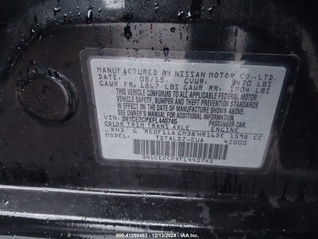 Nissan Versa Note Sv 2015 3N1CE2CPXFL440745 Image 9