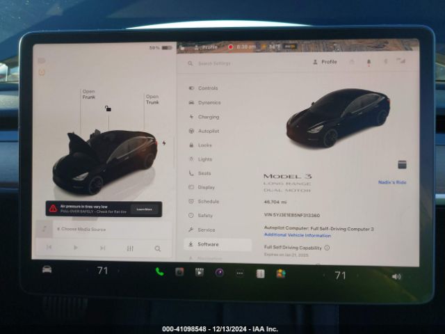 5YJ3E1EB5NF313360 Tesla Model 3 Long Range Dual Motor All-wheel Drive