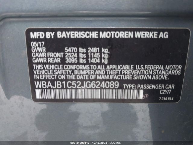 2018 BMW 530E WBAJB1C52JG624089 Photo 8