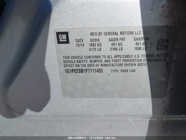 Chevrolet Cruze 2lt Auto 2015 1G1PE5SB1F7111435 Image 9