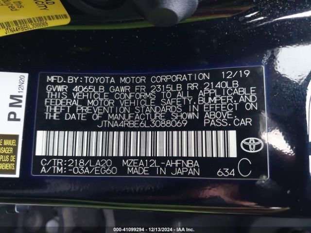 JTNA4RBE6L3088069 Toyota Corolla Xse