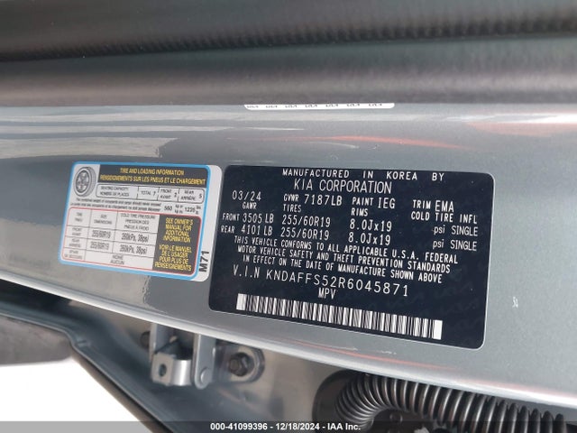 KIA Ev9 Wind 2024 KNDAFFS52R6045871 Image 9