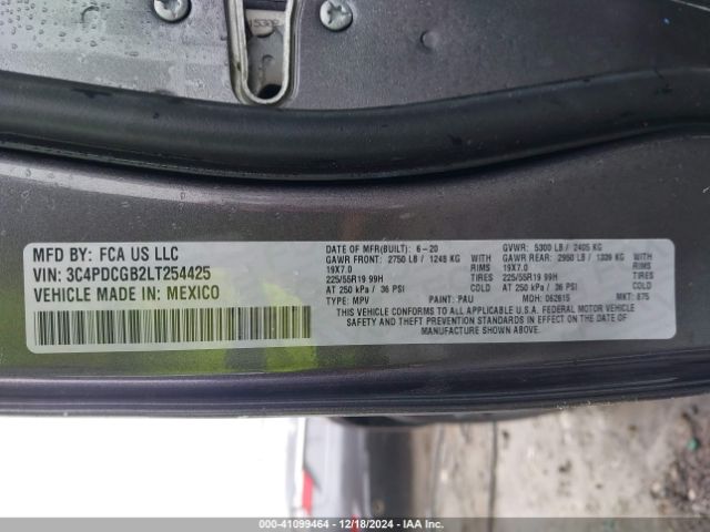 3C4PDCGB2LT254425 Dodge Journey Crossroad